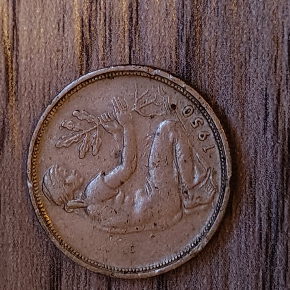 Vintage 1950 Coin with Unique Design